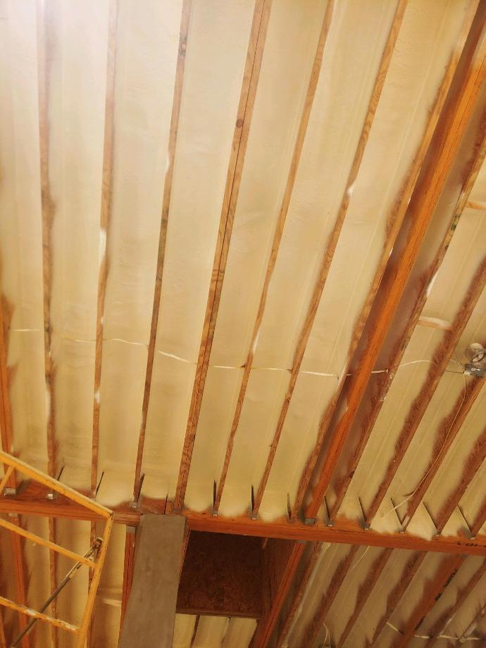 Spray foam insulation | Closed Cell spray foam insulation under sub floor Fireplace Sales 
