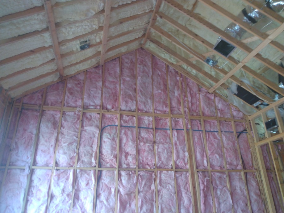 Insulation batts and spray foam Fireplace Sales 