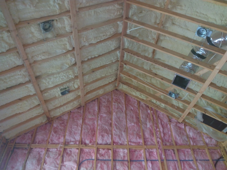 Insulation batts and spray foam Fireplace Sales 