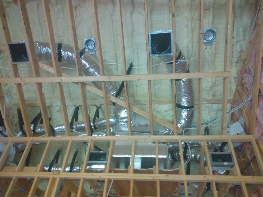Insulation batts and spray foam Fireplace Sales 