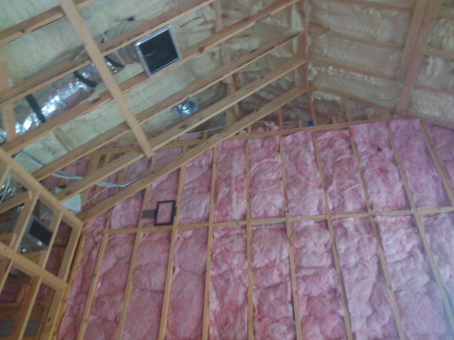 Insulation batts and spray foam Fireplace Sales 