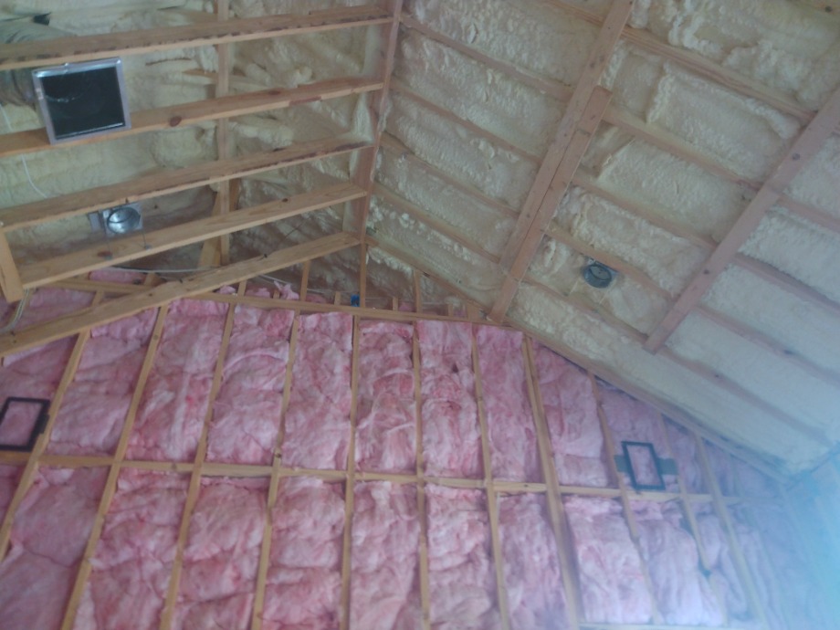 Insulation batts and spray foam Fireplace Sales 