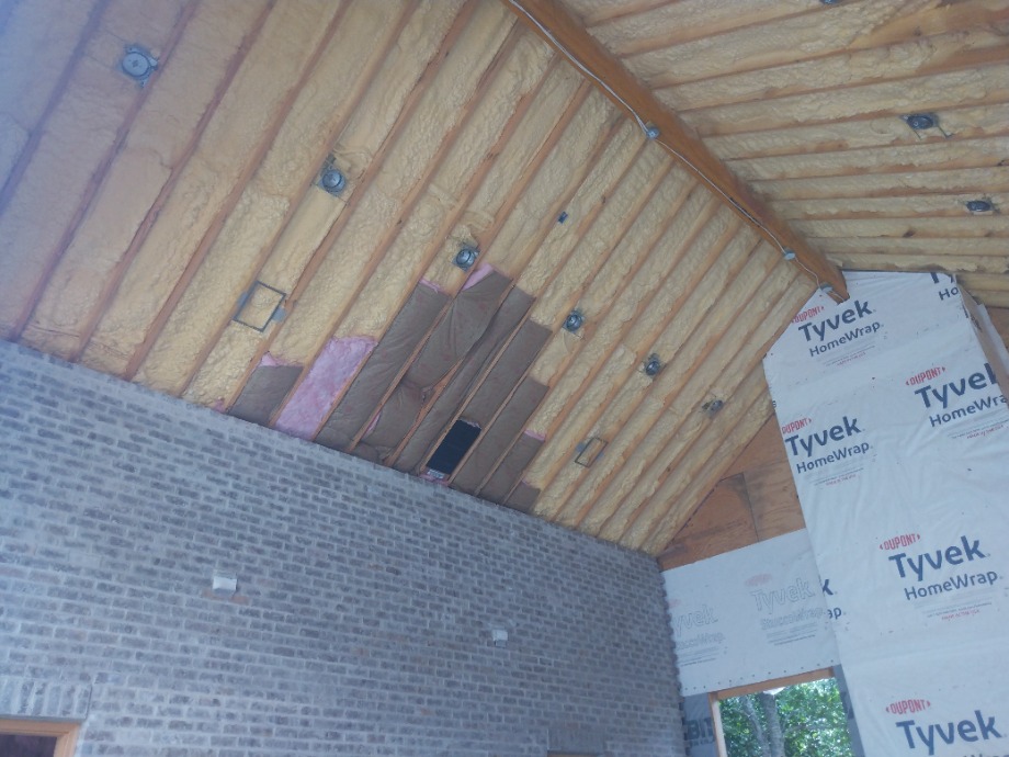 Insulation batts and spray foam Fireplace Sales 